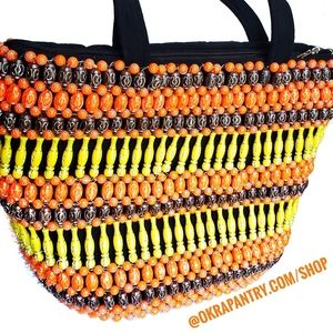 Gorgeous African Hand Made Beaded Purse/Tote
